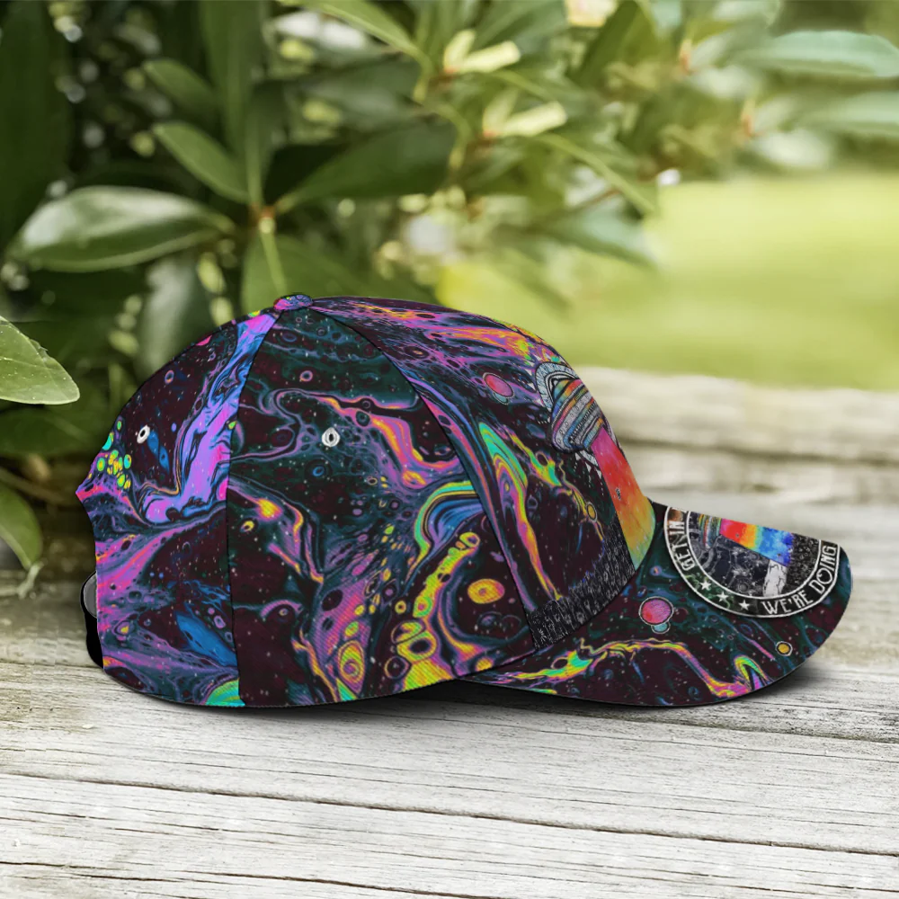 Adeenyc Get In Loser Psychedelic Style Spaceship Baseball Cap Trucker Hats Custom Hats Gifts For Men & Women