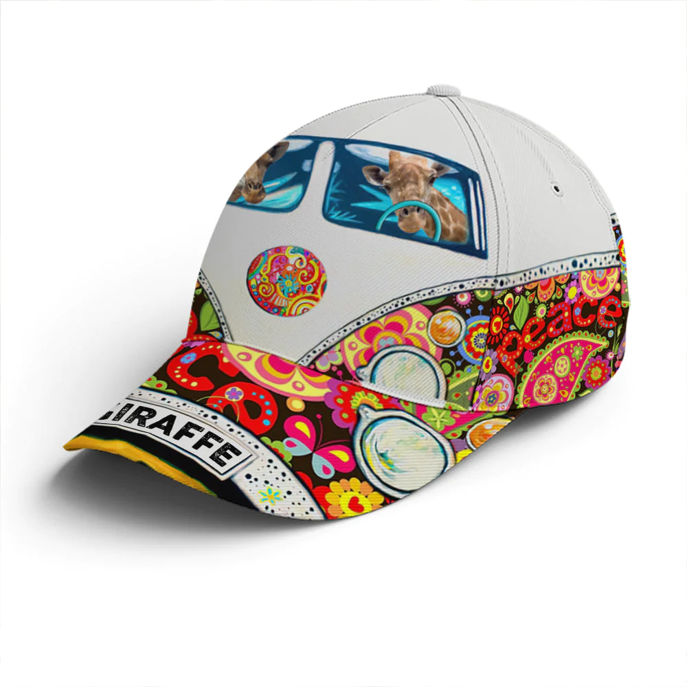 Adeenyc Giraffes On The Van Colorful Print Baseball Cap Trucker Hats Custom Hats Gifts For Men & Women