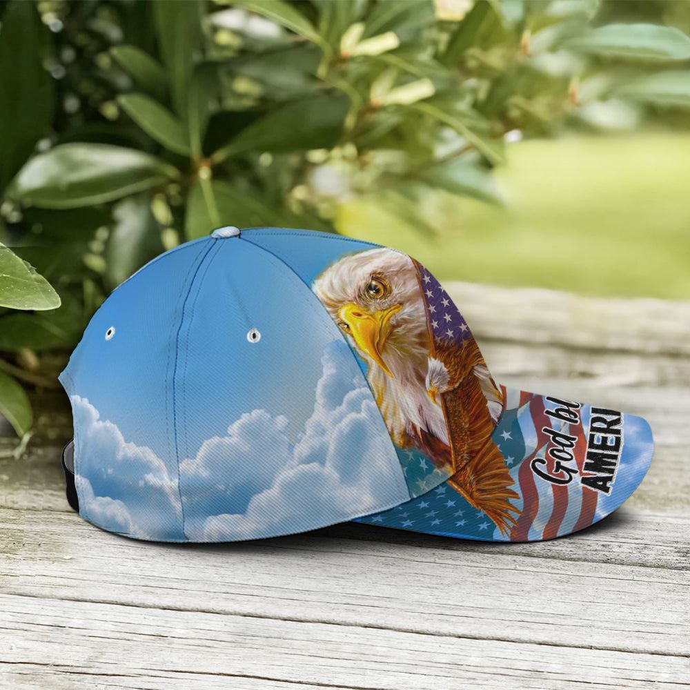 Adeenyc God Bless America Bald Eagle Baseball Cap, Christian Baseball Cap, Religious Cap, Christian Hat Trucker Hats Custom Hats Gifts For Men & Women