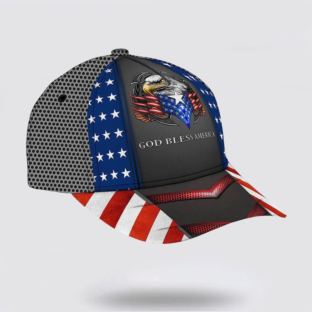 Adeenyc God Bless America Bald Eagle Baseball Caps, Christian Baseball Cap, Religious Cap, Christian Hat Trucker Hats Custom Hats Gifts For Men & Women