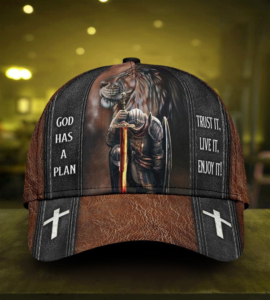 Adeenyc - God Has A Plan Warrior Of God Classic Cap Baseball Hat Trucker Hats Custom Hats Gifts For Men & Women