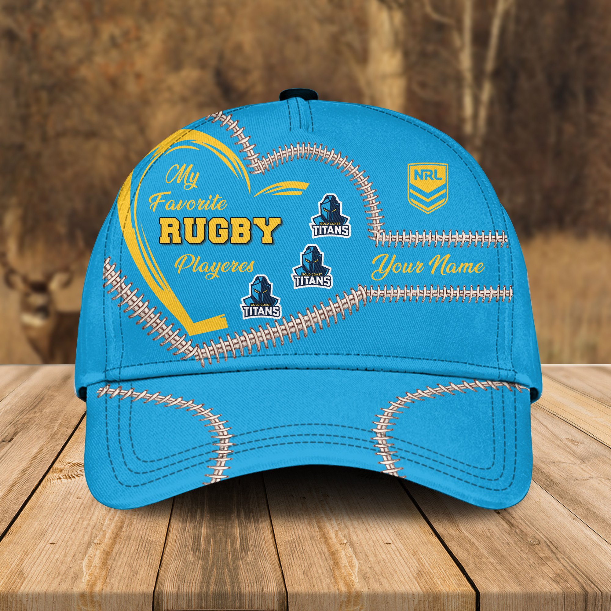 Adeenyc Gold Coast Titans NRL Personalized Classic Cap Best Gift For Fans