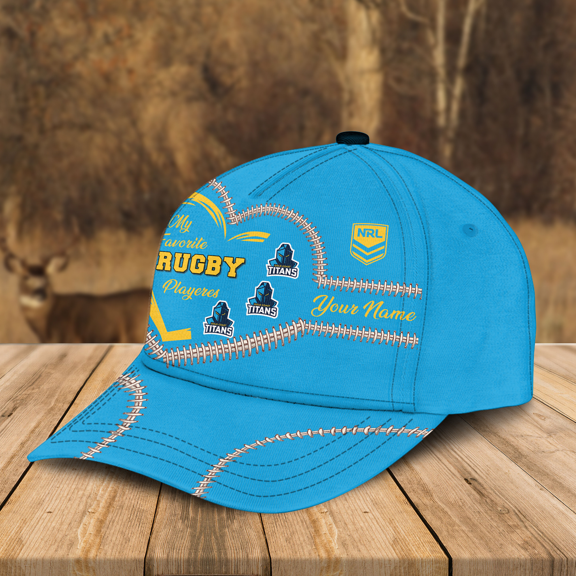 Adeenyc Gold Coast Titans NRL Personalized Classic Cap Best Gift For Fans