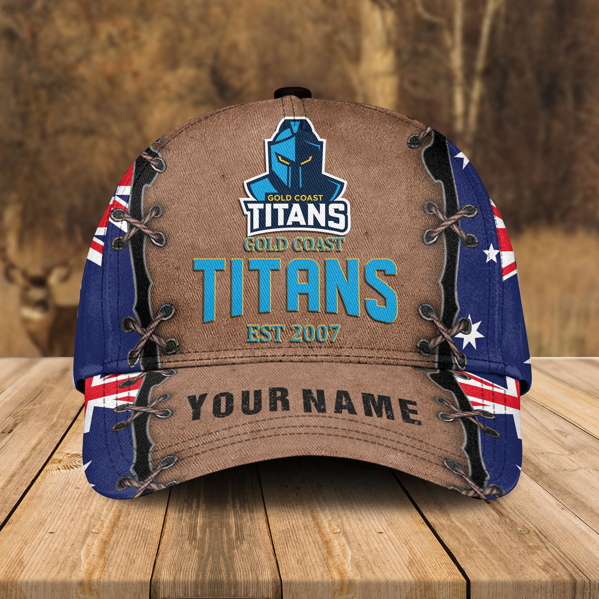 Adeenyc Gold Coast Titans NRL Personalized Classic Cap Best Gift For Fans