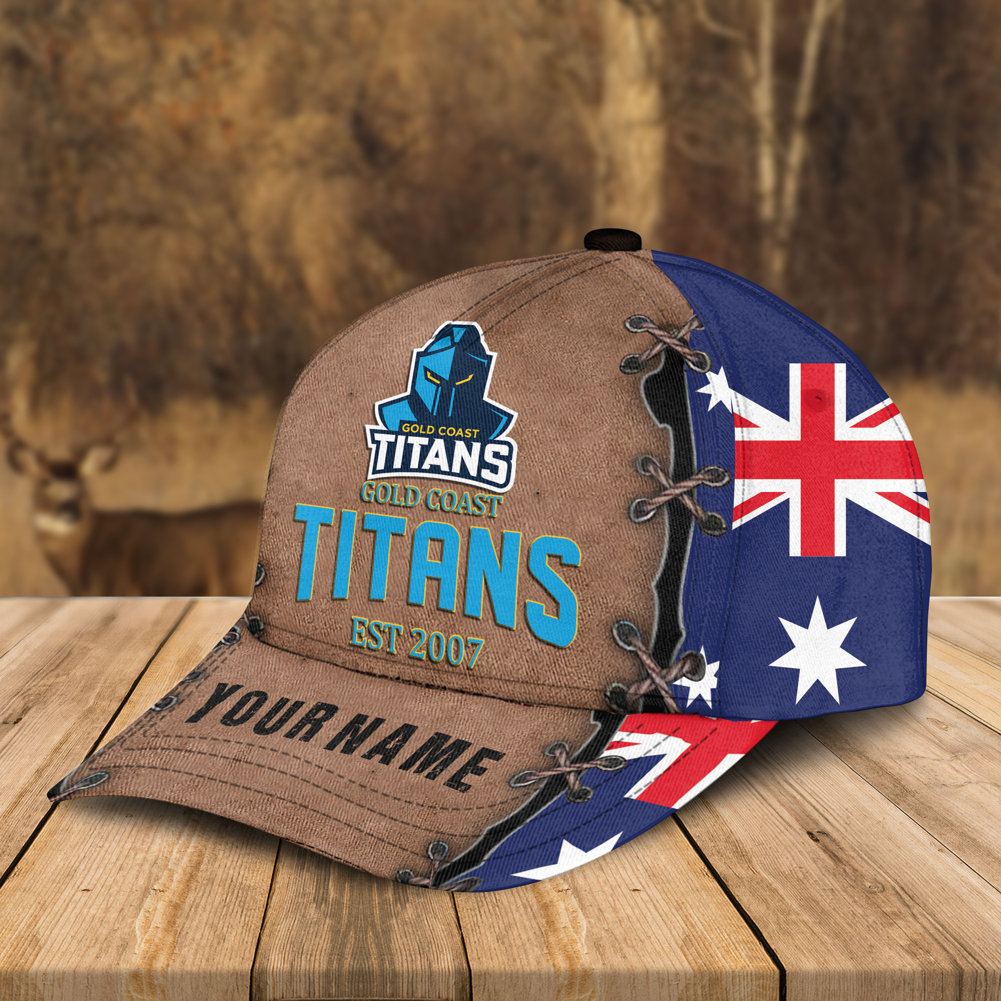 Adeenyc Gold Coast Titans NRL Personalized Classic Cap Best Gift For Fans