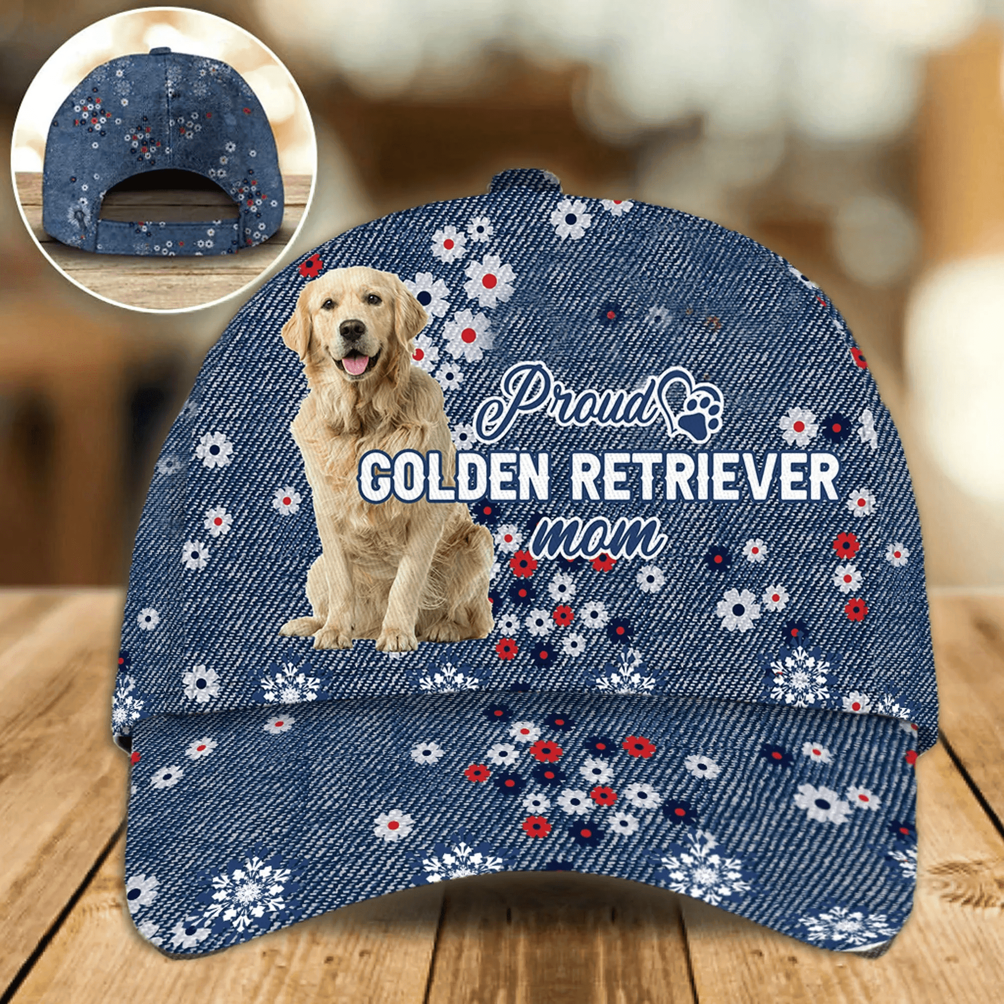 Adeenyc Golden Retriever Proud Mom Cap Hat For Summer, Women Baseball Cap Hat Trucker Hats Custom Hats Gifts For Men & Women