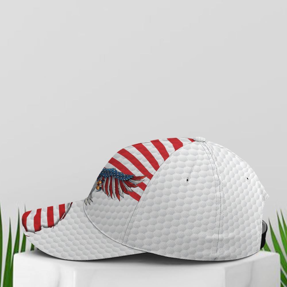 Adeenyc Golf American Flag Eagle Golf Ball Pattern Baseball Cap, Christian Baseball Cap, Religious Cap, Christian Hat Trucker Hats Custom Hats Gifts For Men & Women