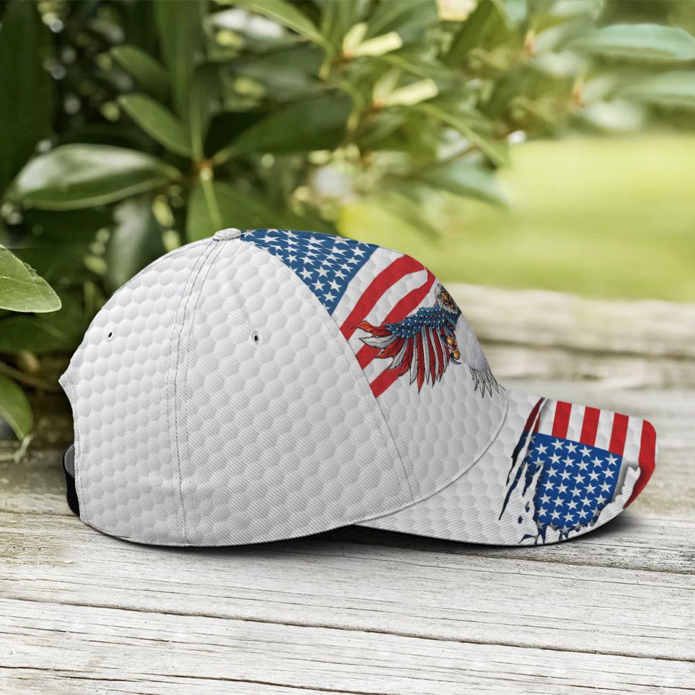 Adeenyc Golf American Flag Eagle Golf Ball Pattern Baseball Cap, Christian Baseball Cap, Religious Cap, Christian Hat Trucker Hats Custom Hats Gifts For Men & Women