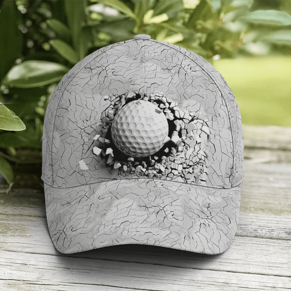 Adeenyc Golf Ball Breaking Pattern Baseball Cap All Over Print Trucker Hats Custom Hats Gifts For Men & Women