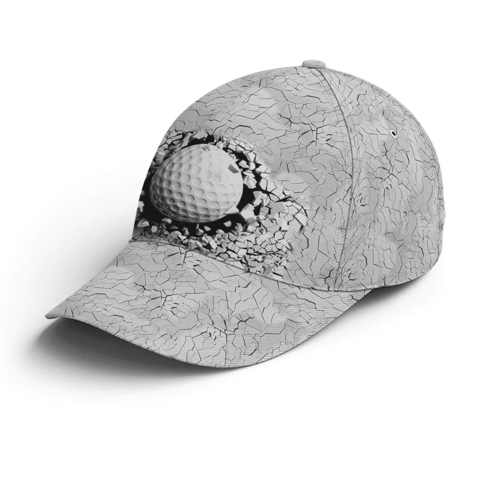 Adeenyc Golf Ball Breaking Pattern Baseball Cap All Over Print Trucker Hats Custom Hats Gifts For Men & Women