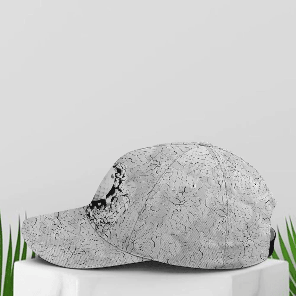 Adeenyc Golf Ball Breaking Pattern Baseball Cap All Over Print Trucker Hats Custom Hats Gifts For Men & Women