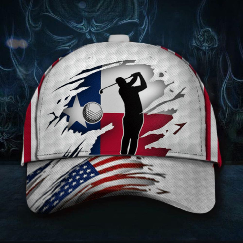 Adeenyc Golf Cap Texas American Flag Vintage Hat Golfer Unique Golf Gift For Him Trucker Hats Custom Hats Gifts For Men & Women