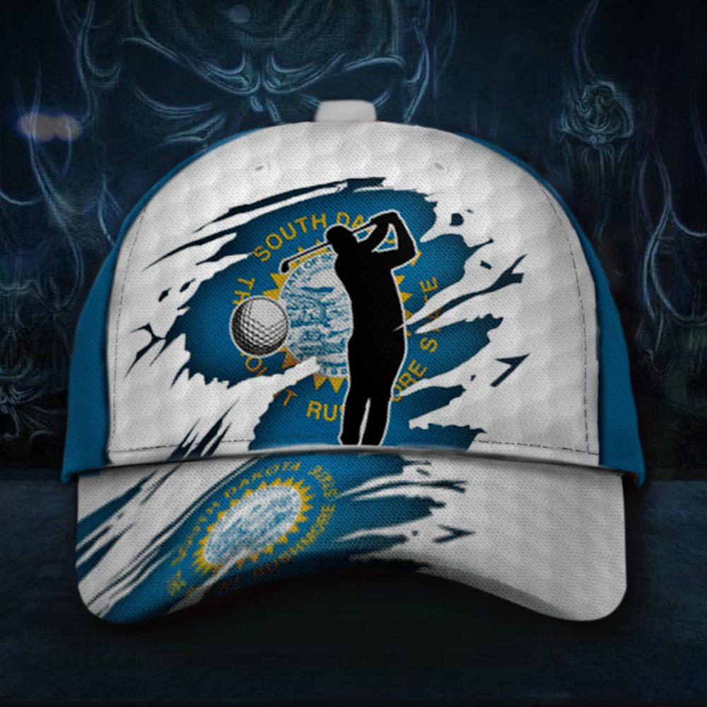 Adeenyc Golf South Dakota Flag Hat South Dakota State The Mount Rushmore Cap Best Gifts For Golf Lovers Trucker Hats Custom Hats Gifts For Men & Women