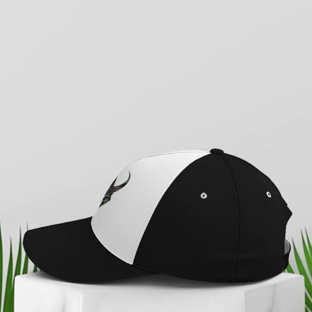 Adeenyc Goth Floral Taurus Classic Style Baseball Cap Trucker Hats Custom Hats Gifts For Men & Women