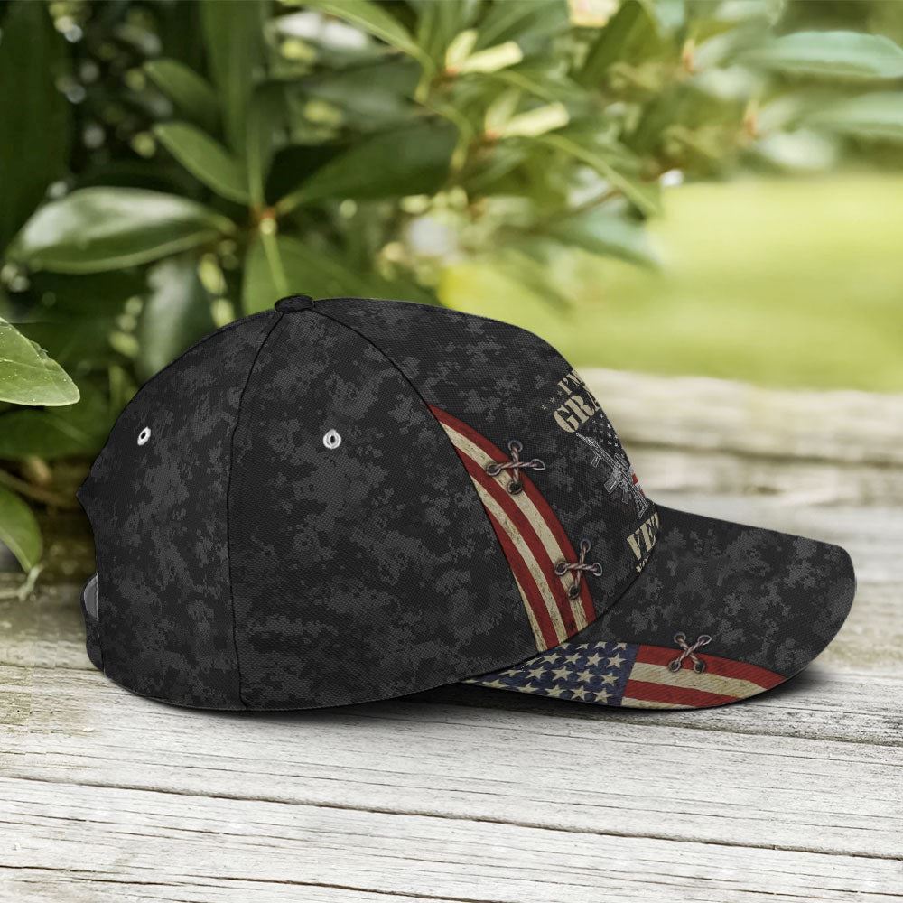 Adeenyc Grandpa Dad Veteran Nothing Scares Me Baseball Cap, Christian Baseball Cap, Religious Cap, Christian Hat Trucker Hats Custom Hats Gifts For Men & Women