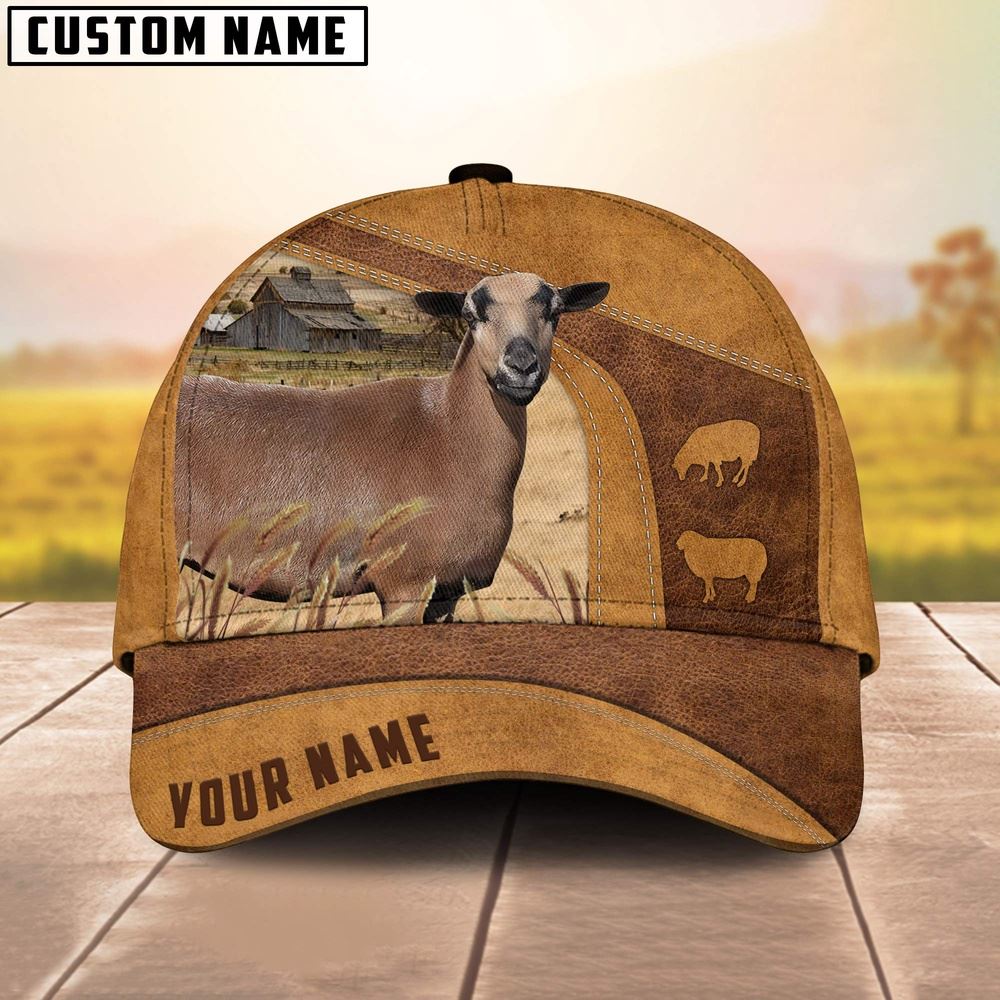 Adeenyc Hair Sheep Custom Name Cap, Farm Cap, Farmer Baseball Cap, Cow Cap, Cow Gift, Farm Animal Hat Trucker Hats Custom Hats Gifts For Men & Women