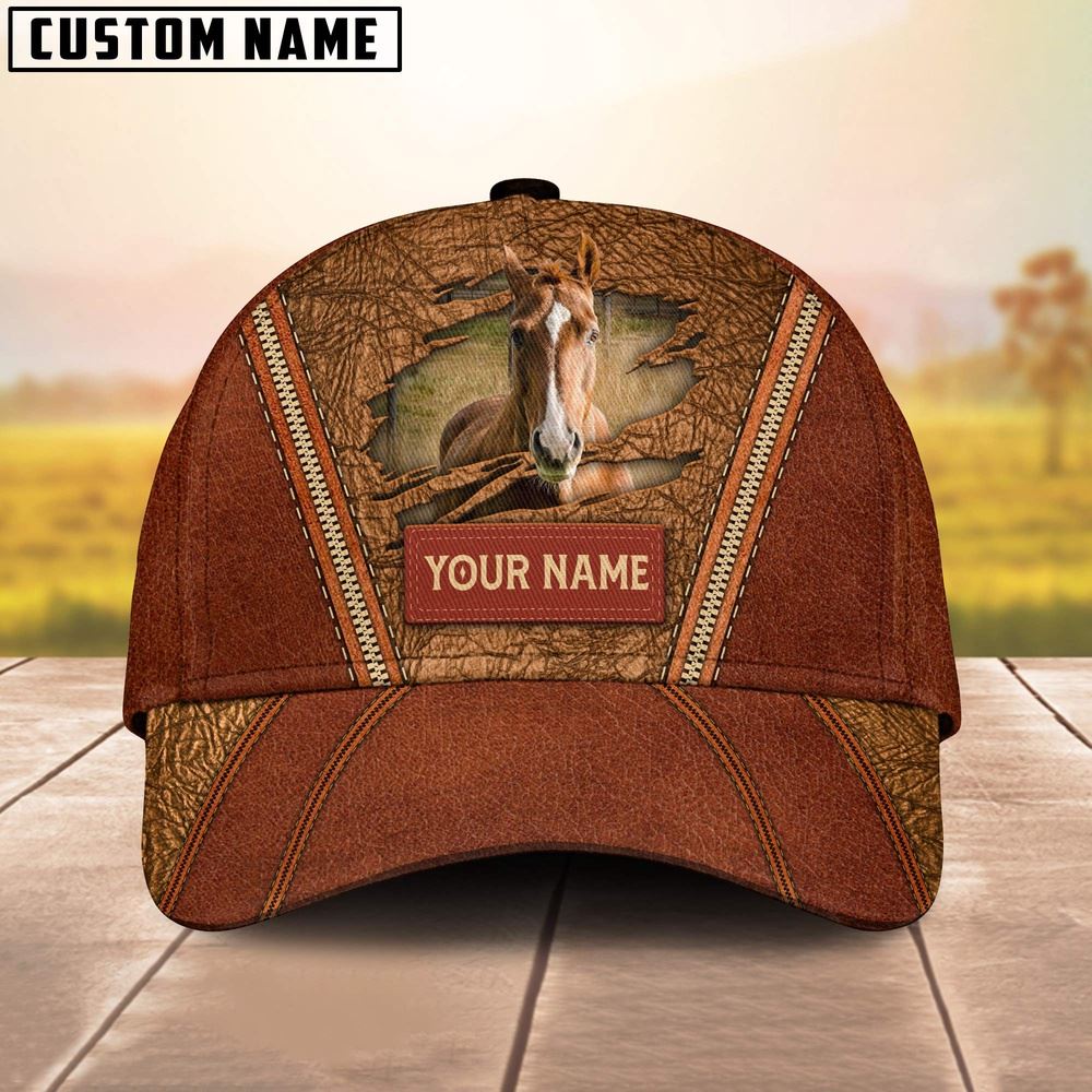Adeenyc Happy Horse Customized Name Cap, Farm Cap, Farmer Baseball Cap, Cow Cap, Cow Gift, Farm Animal Hat Trucker Hats Custom Hats Gifts For Men & Women