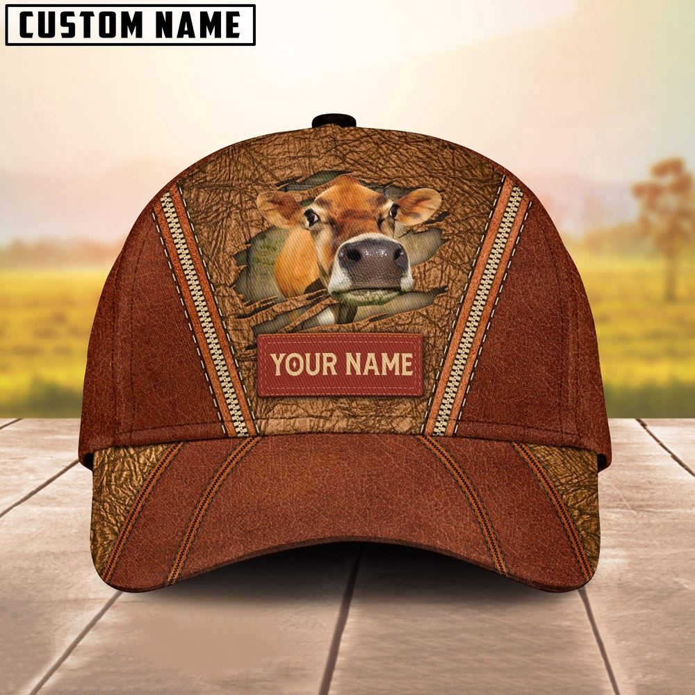 Adeenyc Happy Jersey Customized Name Cap, Farm Cap, Farmer Baseball Cap, Cow Cap, Cow Gift, Farm Animal Hat Trucker Hats Custom Hats Gifts For Men & Women