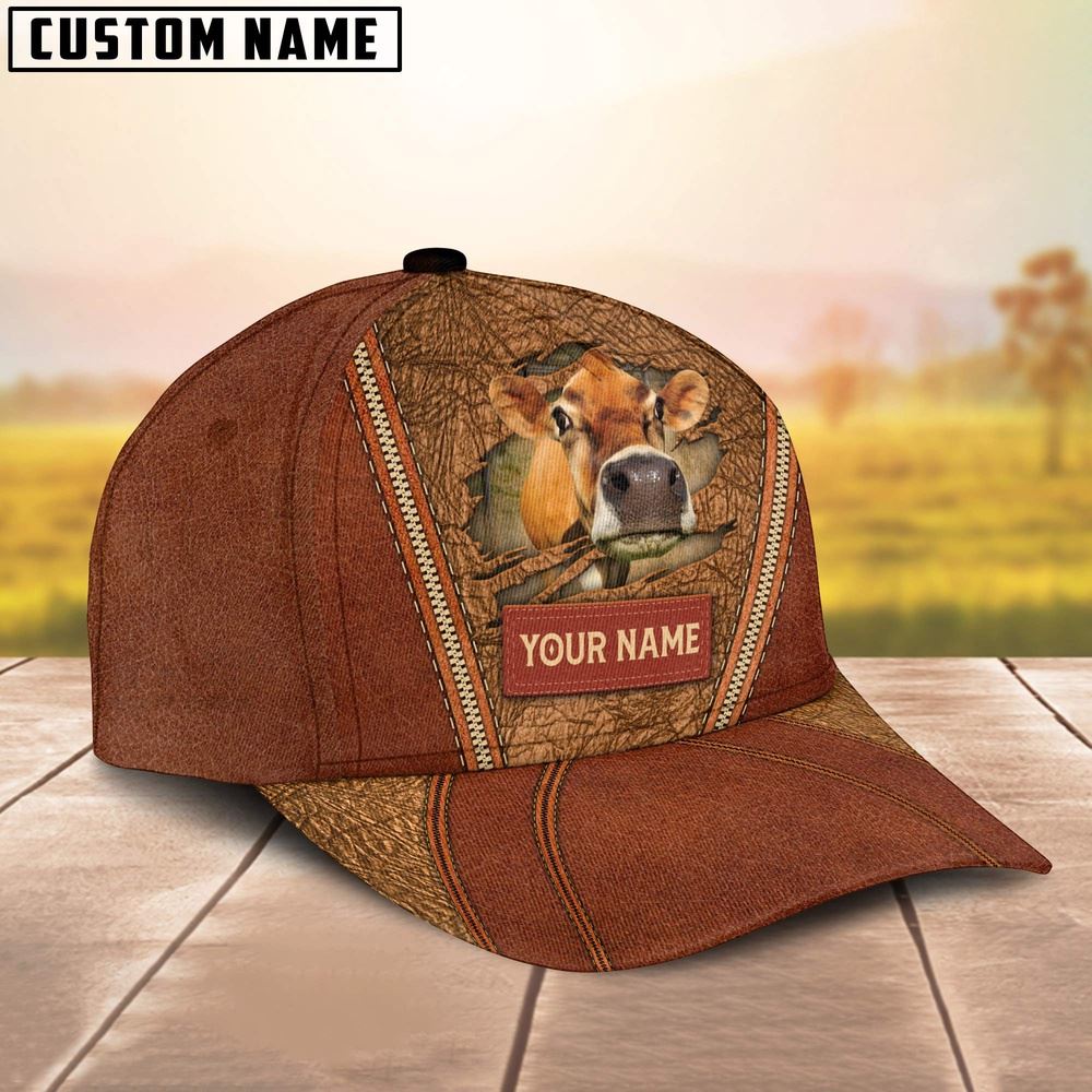 Adeenyc Happy Jersey Customized Name Cap, Farm Cap, Farmer Baseball Cap, Cow Cap, Cow Gift, Farm Animal Hat Trucker Hats Custom Hats Gifts For Men & Women