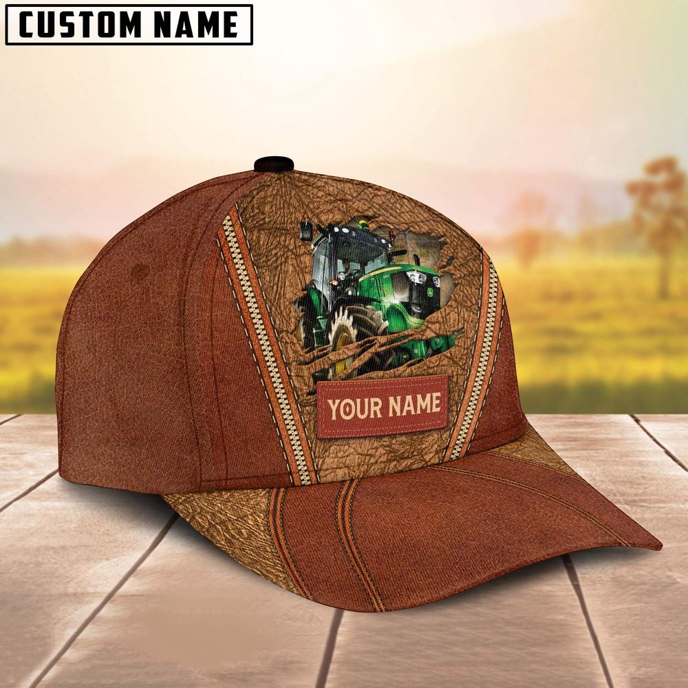 Adeenyc Happy Tractor Customized Name Cap, Farm Cap, Farmer Baseball Cap, Cow Cap, Cow Gift, Farm Animal Hat Trucker Hats Custom Hats Gifts For Men & Women