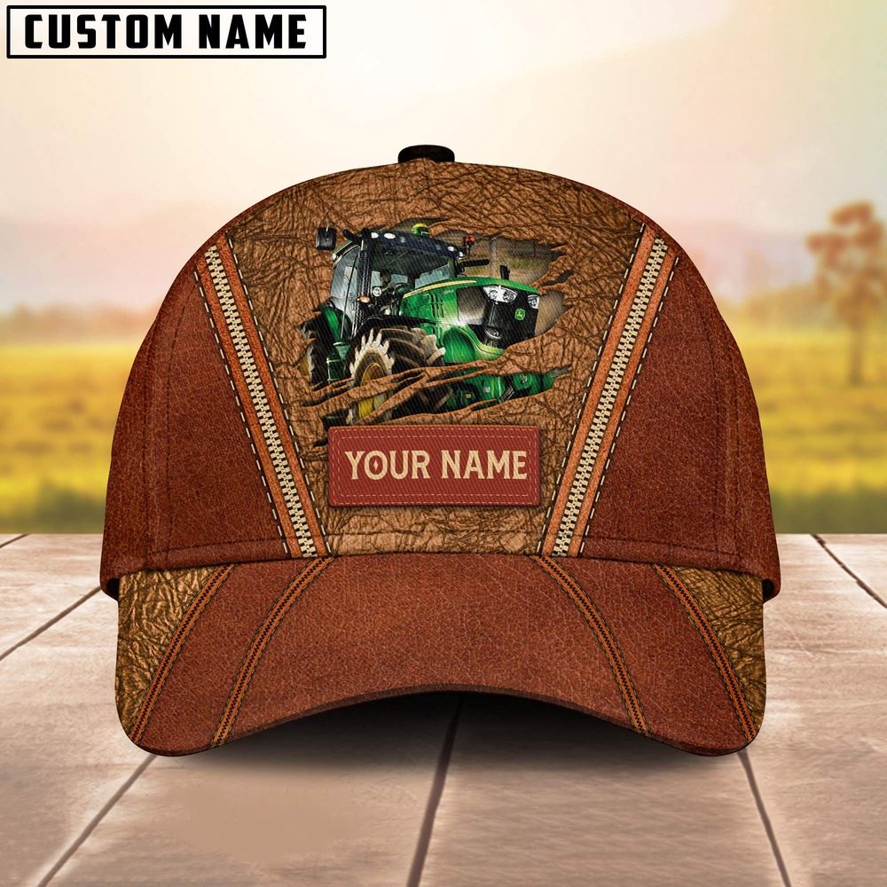 Adeenyc Happy Tractor Customized Name Cap, Farm Cap, Farmer Baseball Cap, Cow Cap, Cow Gift, Farm Animal Hat Trucker Hats Custom Hats Gifts For Men & Women