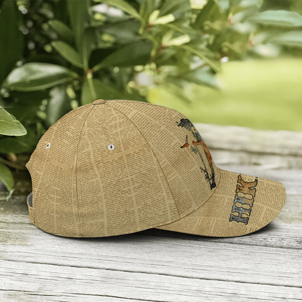 Adeenyc Hiking Vintage Pattern Baseball Cap All Over Print Trucker Hats Custom Hats Gifts For Men & Women