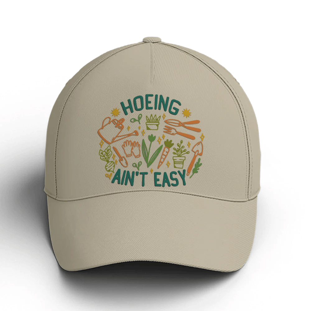 Adeenyc Hoeing Ain't Easy Plants Gardening Baseball Cap Trucker Hats Custom Hats Gifts For Men & Women