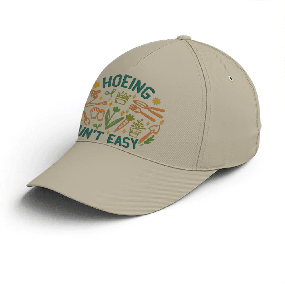 Adeenyc Hoeing Ain't Easy Plants Gardening Baseball Cap Trucker Hats Custom Hats Gifts For Men & Women