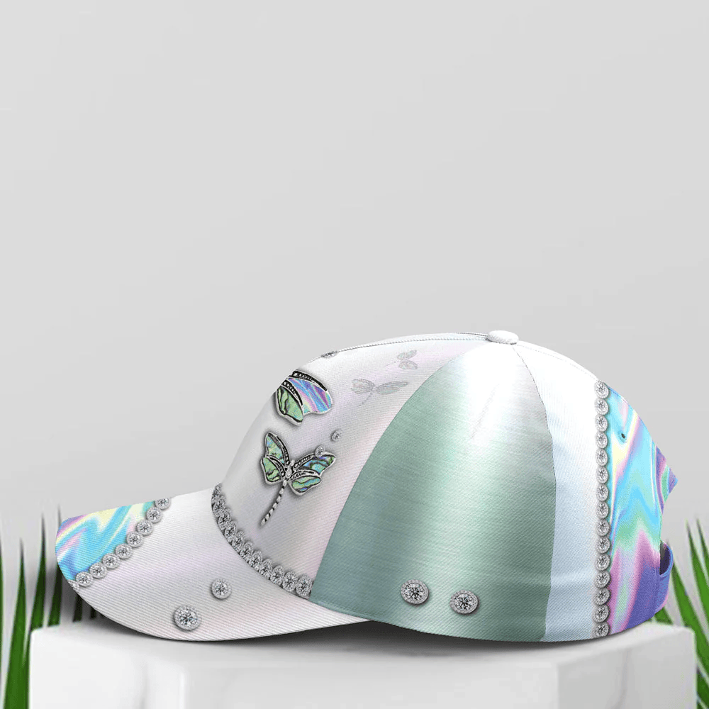 Adeenyc Hologram Style Dragonfly Baseball Cap For Women Classic Cap Trucker Hats Custom Hats Gifts For Men & Women