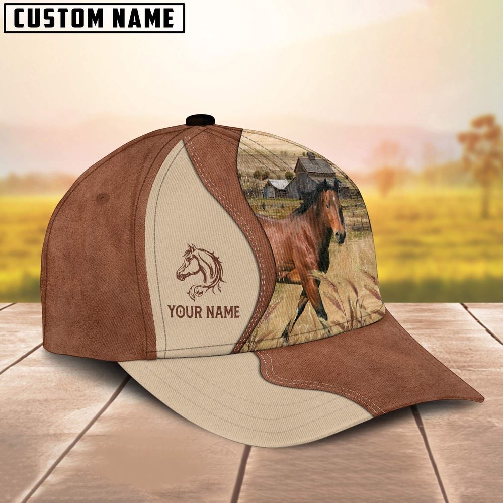 Adeenyc Horse Customized Name Choco Cap, Farm Cap, Farmer Baseball Cap, Cow Cap, Cow Gift, Farm Animal Hat Trucker Hats Custom Hats Gifts For Men & Women