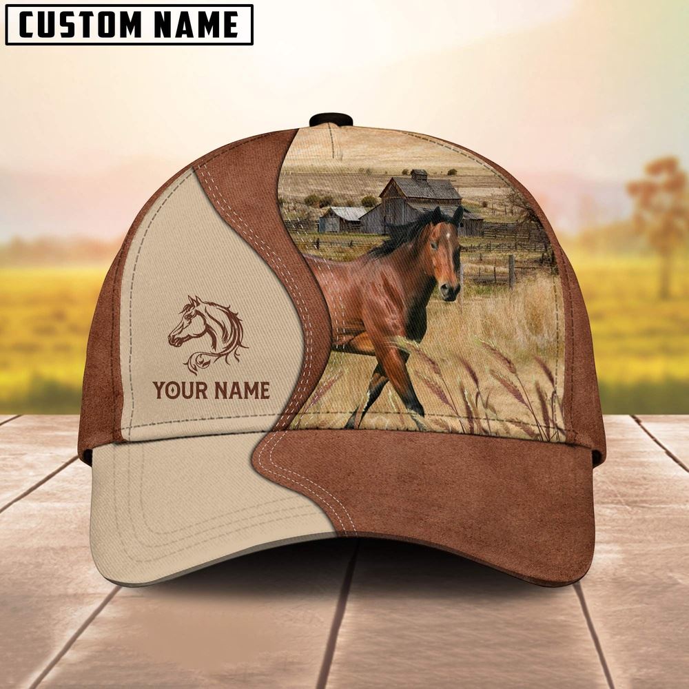 Adeenyc Horse Customized Name Choco Cap, Farm Cap, Farmer Baseball Cap, Cow Cap, Cow Gift, Farm Animal Hat Trucker Hats Custom Hats Gifts For Men & Women