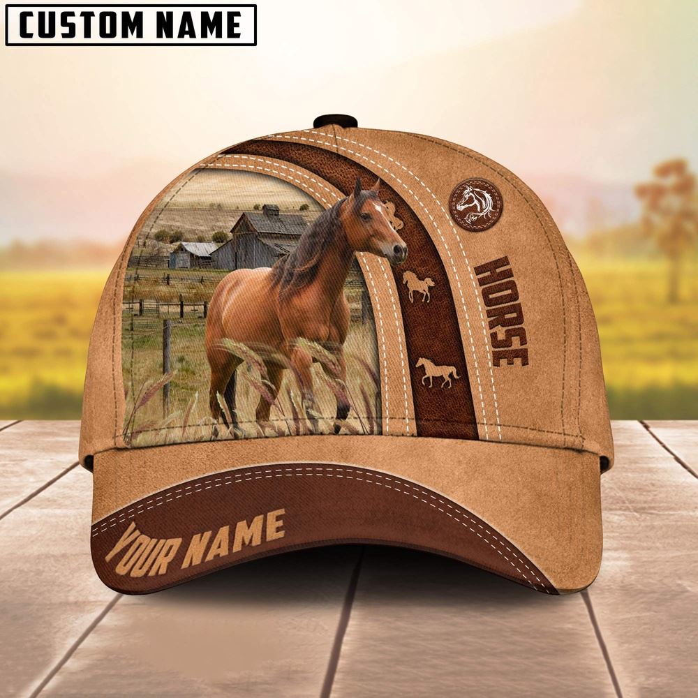 Adeenyc Horse Customized Name Farm Cap, Farm Cap, Farmer Baseball Cap, Cow Cap, Cow Gift, Farm Animal Hat Trucker Hats Custom Hats Gifts For Men & Women