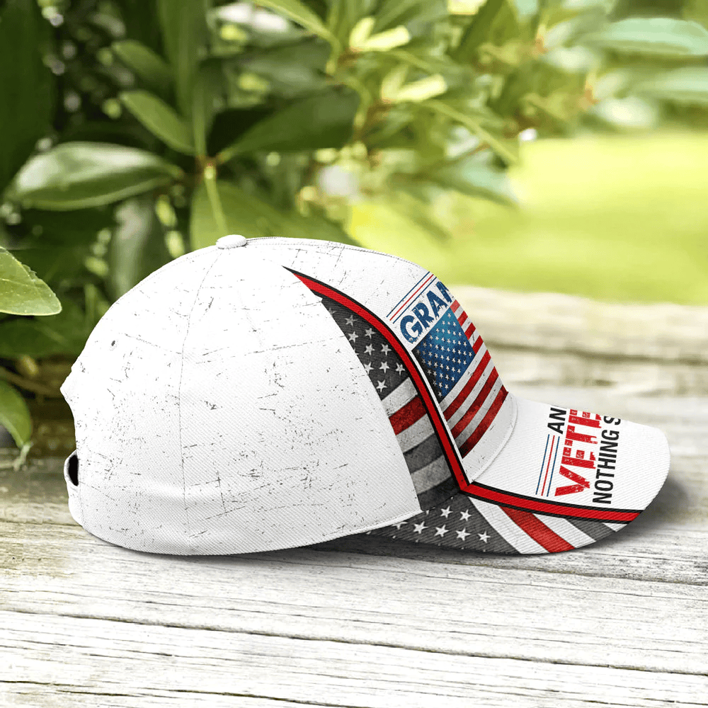 Adeenyc I Am A Dad Grandpa Veteran US Flag Baseball Cap Trucker Hats Custom Hats Gifts For Men & Women