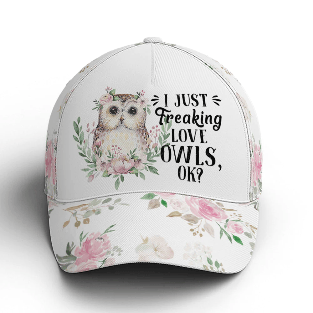 Adeenyc I Just Freaking Love Owls Okay Baseball Cap Trucker Hats Custom Hats Gifts For Men & Women