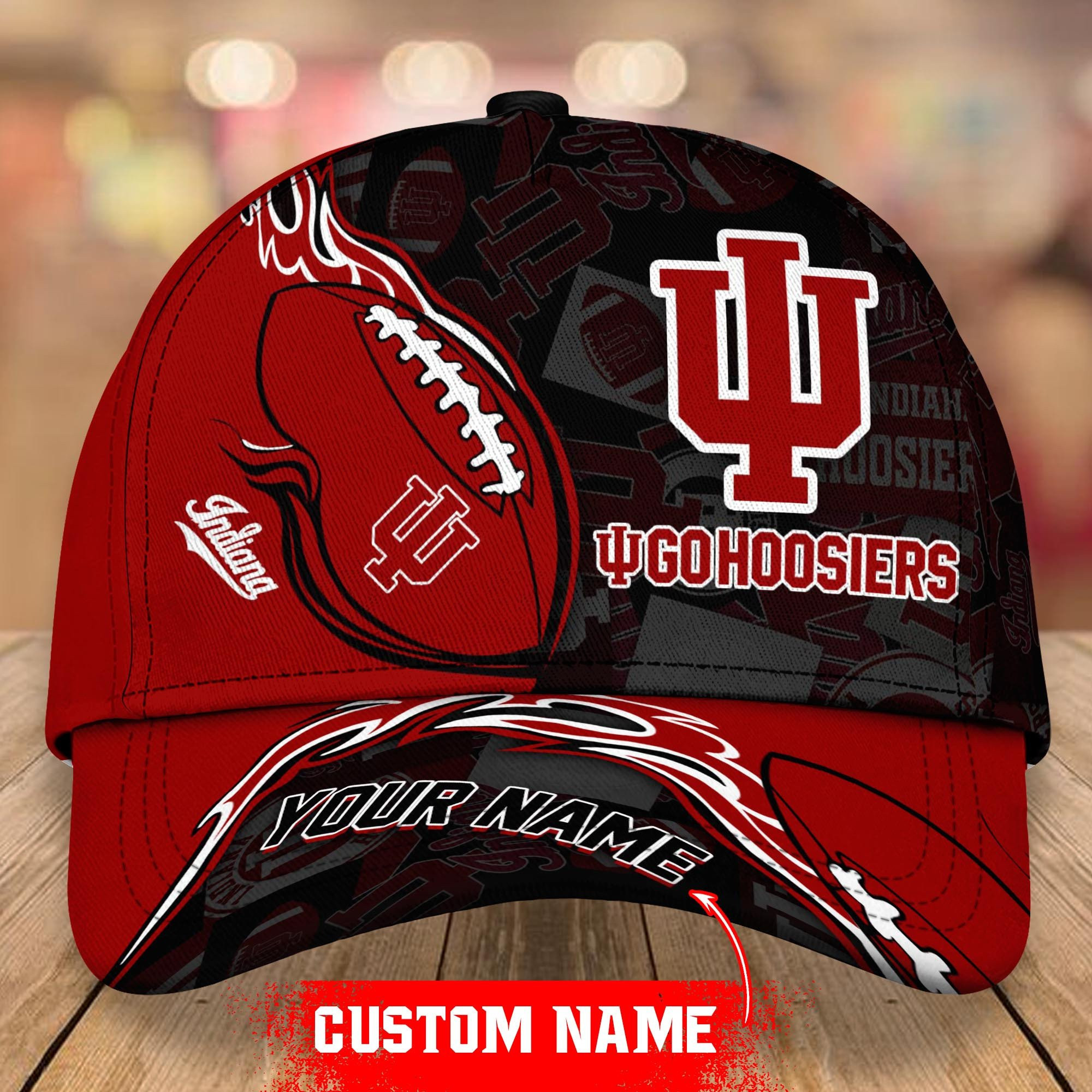 Adeenyc Indiana Hoosiers NCAA Personalized Hats Baseball Caps Classic Caps for men, women