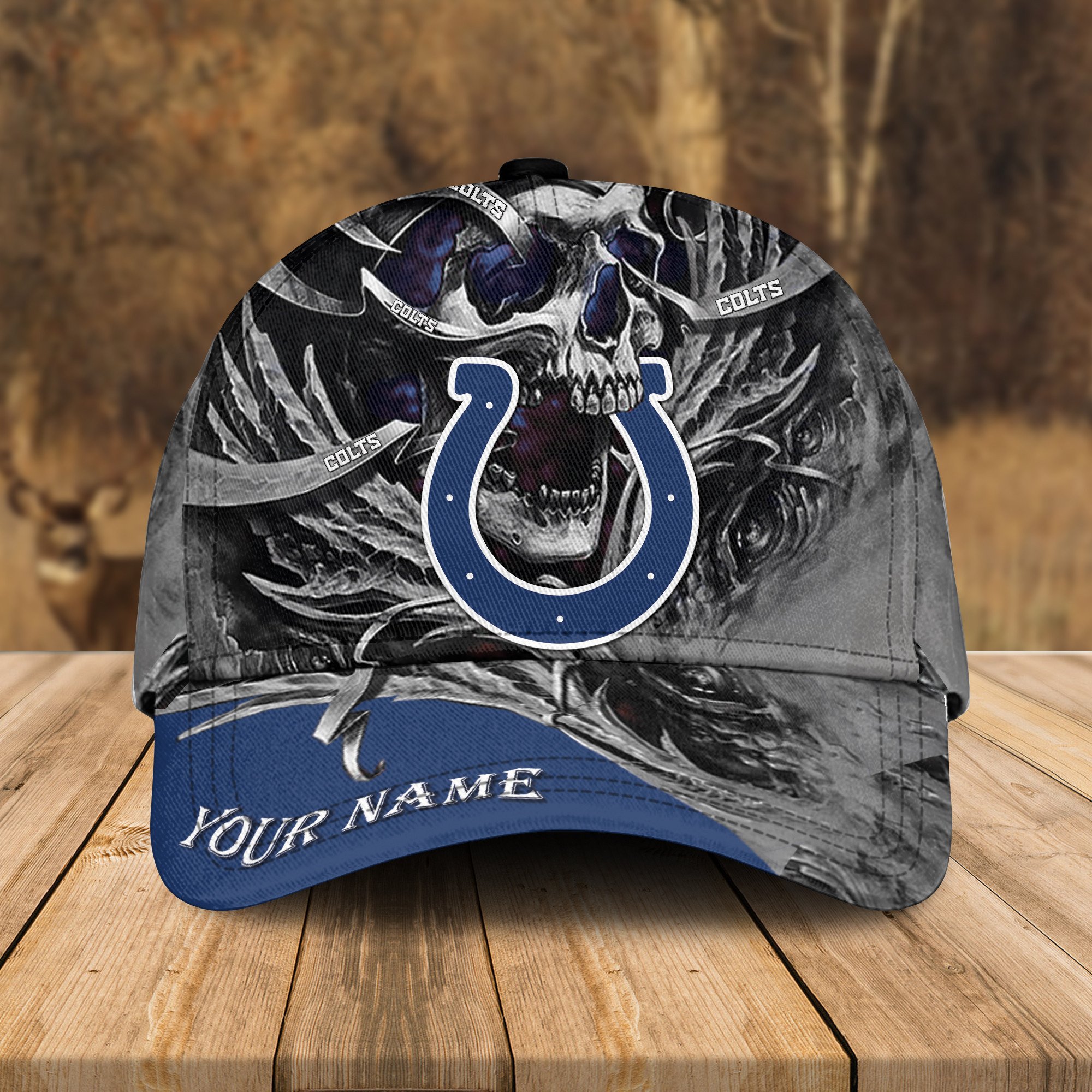 Adeenyc Indianapolis Colts NFL 3D Classic Cap Personalized Gift For Fans