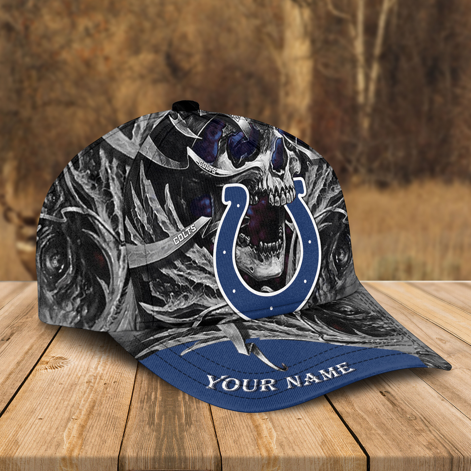 Adeenyc Indianapolis Colts NFL 3D Classic Cap Personalized Gift For Fans