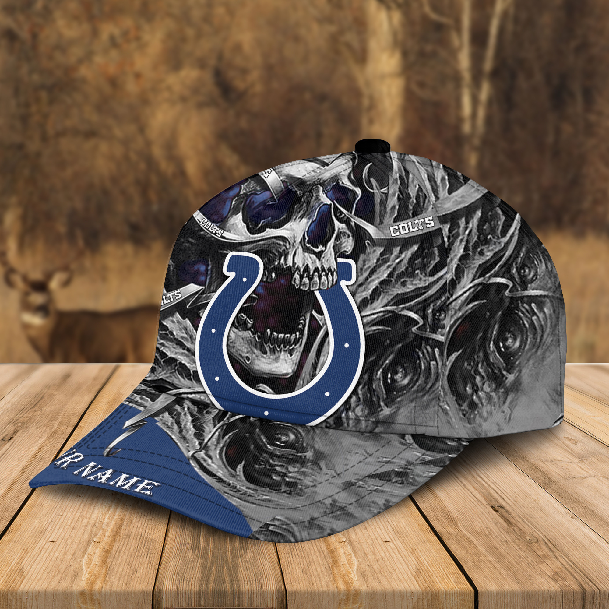 Adeenyc Indianapolis Colts NFL 3D Classic Cap Personalized Gift For Fans