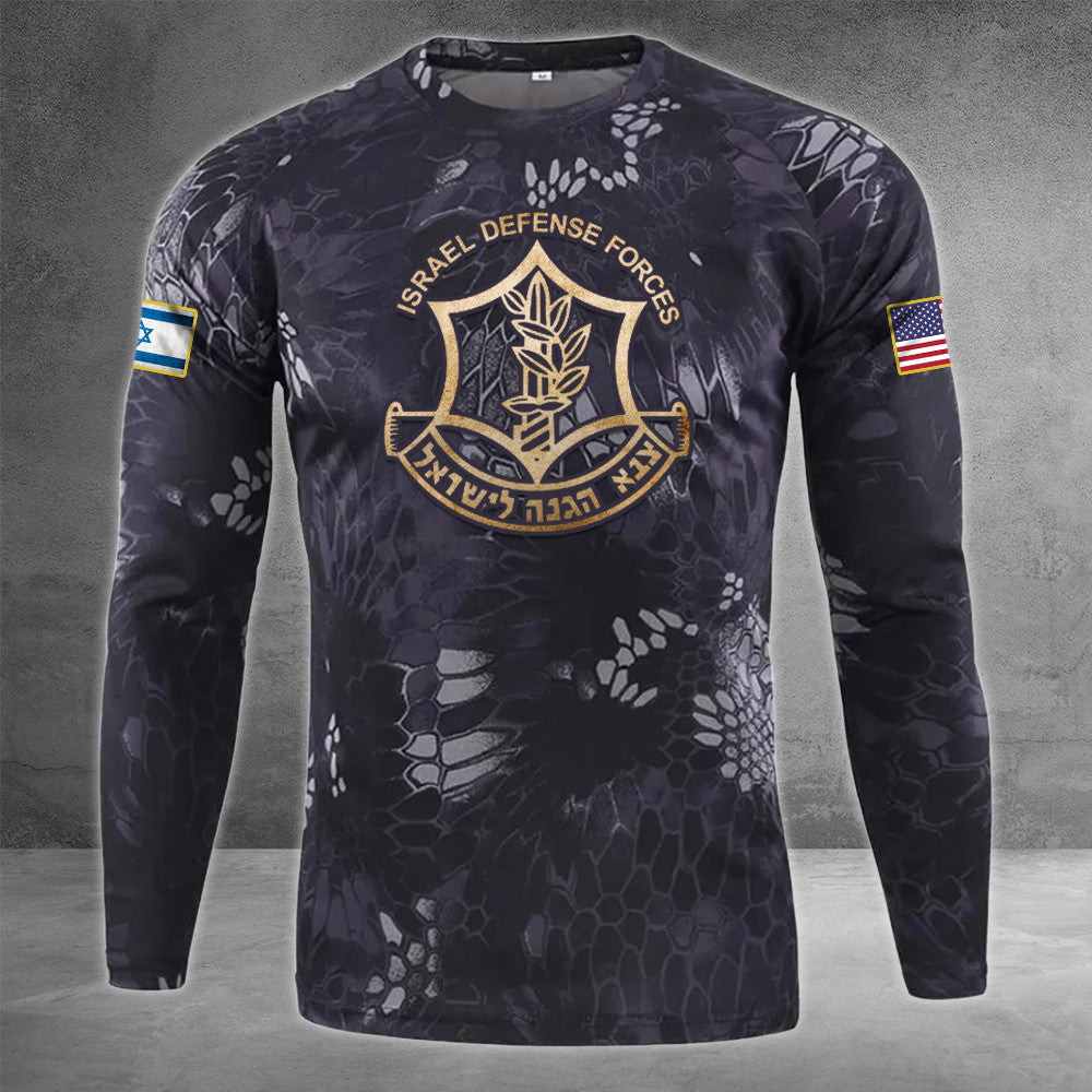 Adeenyc Israel Camo Rash Guard IDF Hat American I Stand With Israel Clothing IDF Cap Trucker Hats Custom Hats Gifts For Men & Women