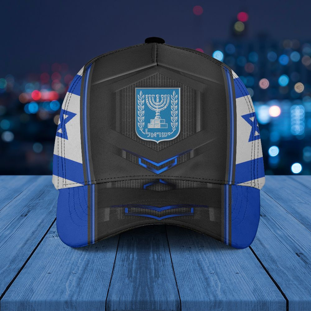 Adeenyc - Israel Coat Of Arms & Flag Classic Cap Baseball Hat Trucker Hats Custom Hats Gifts For Men & Women