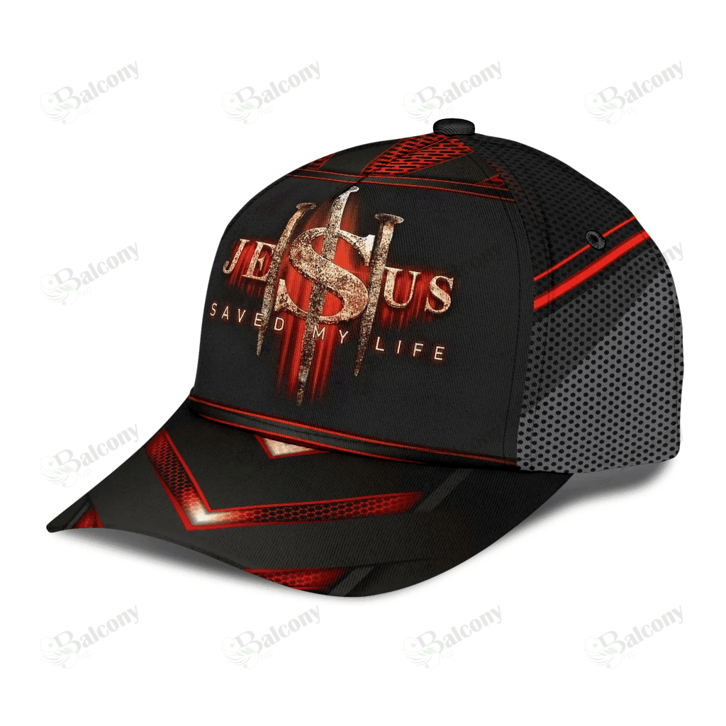 Adeenyc - Jesus Saved My Life Classic Cap Baseball Hat Trucker Hats Custom Hats Gifts For Men & Women