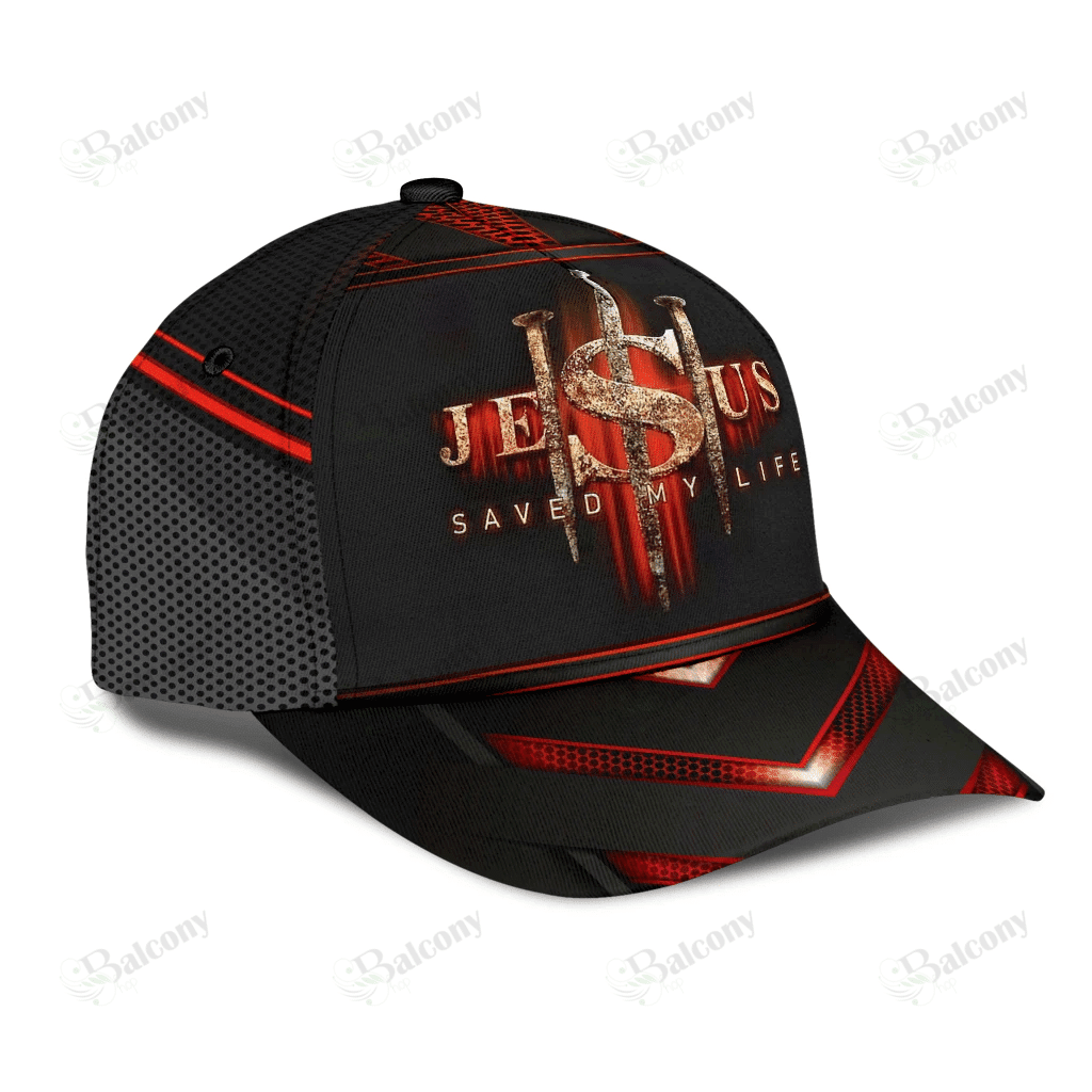 Adeenyc - Jesus Saved My Life Classic Cap Baseball Hat Trucker Hats Custom Hats Gifts For Men & Women