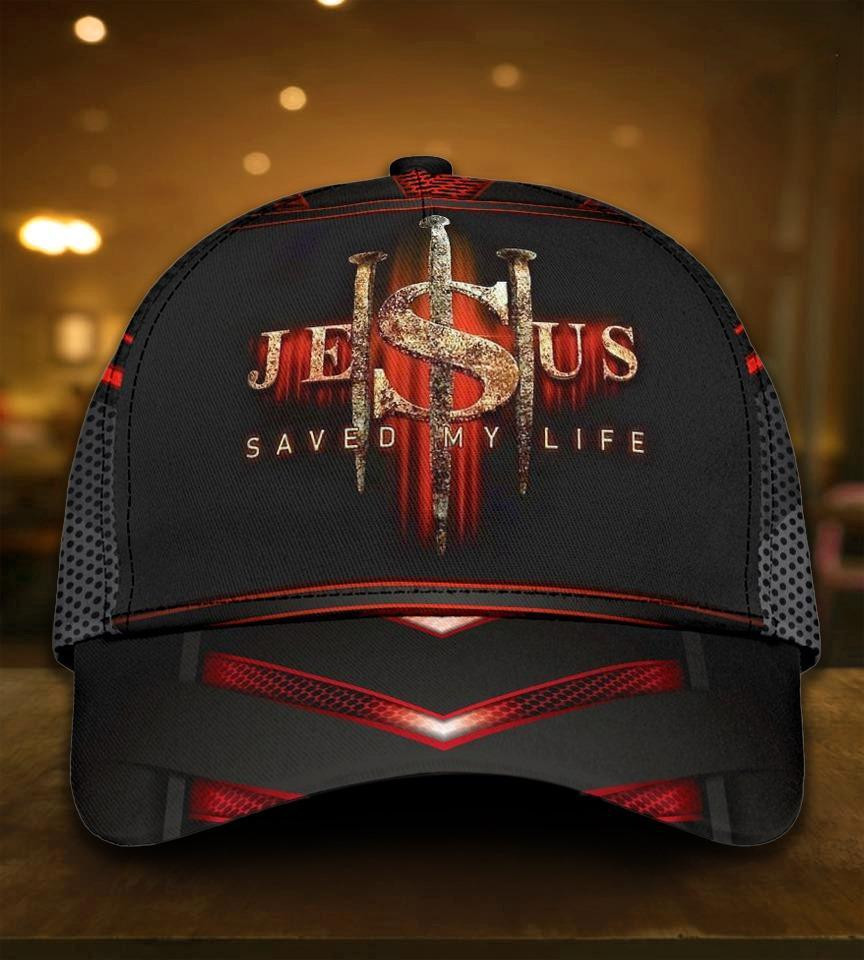 Adeenyc - Jesus Saved My Life Classic Cap Baseball Hat Trucker Hats Custom Hats Gifts For Men & Women
