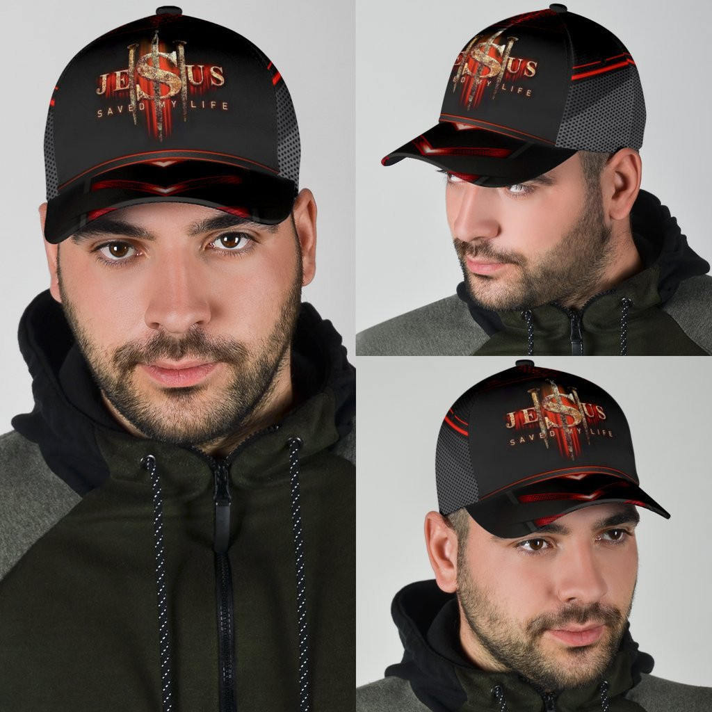 Adeenyc - Jesus Saved My Life Classic Cap Baseball Hat Trucker Hats Custom Hats Gifts For Men & Women