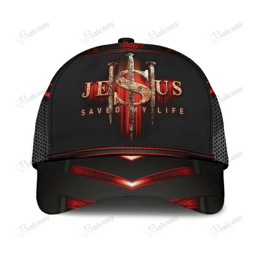 Adeenyc - Jesus Saved My Life Classic Cap Baseball Hat Trucker Hats Custom Hats Gifts For Men & Women
