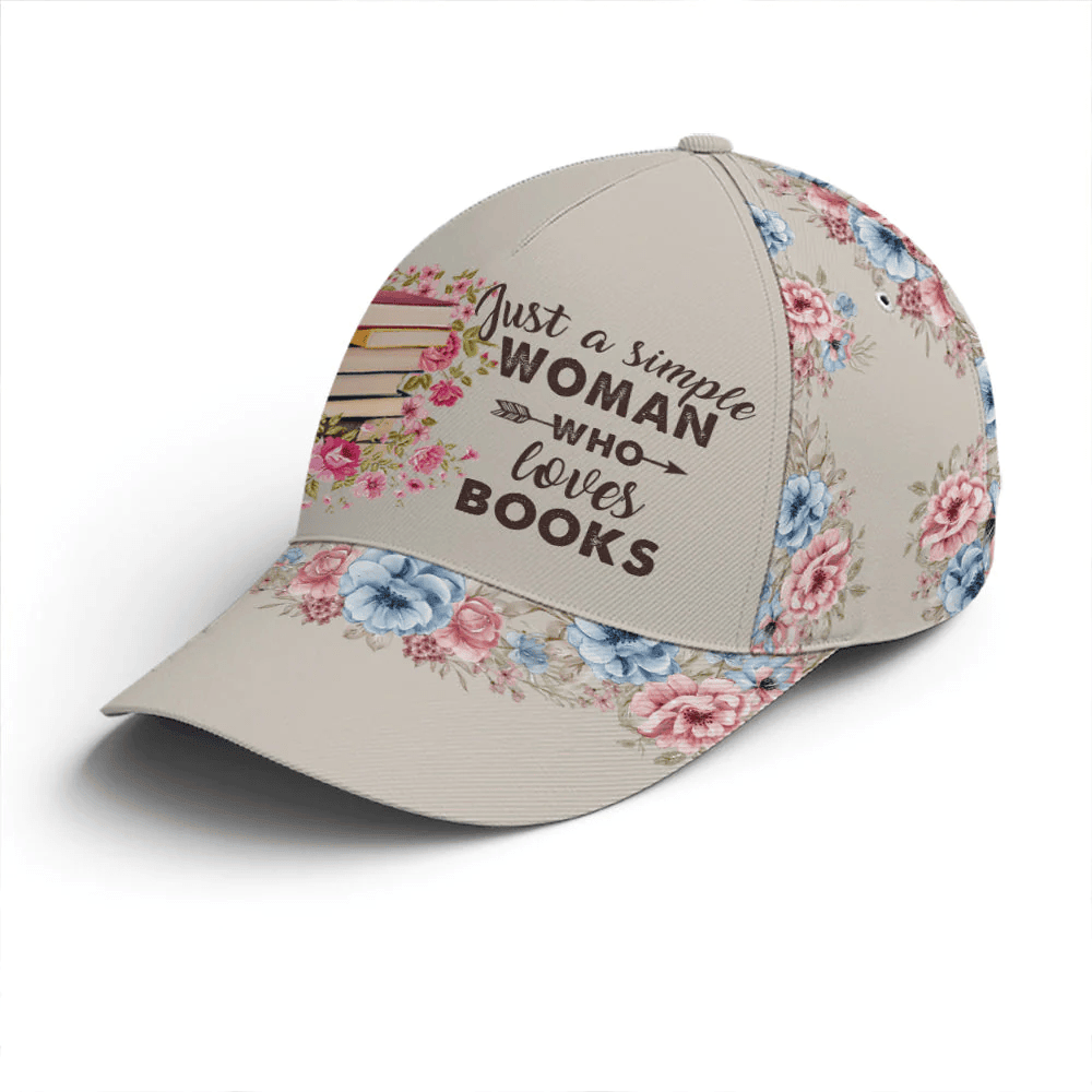 Adeenyc Just A Girl Love Books Classic Floral Baseball Cap Trucker Hats Custom Hats Gifts For Men & Women