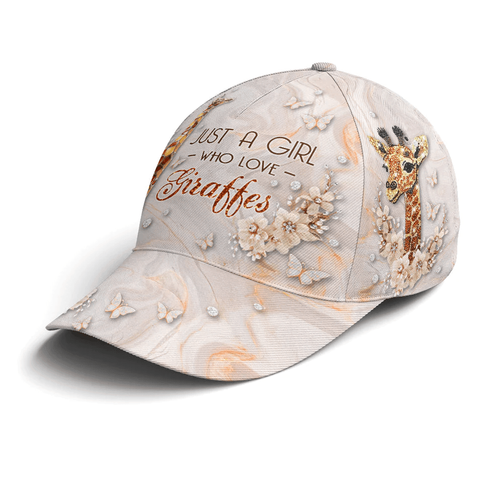 Adeenyc Just A Girl Loves Giraffes Baseball Cap All Over Print Trucker Hats Custom Hats Gifts For Men & Women