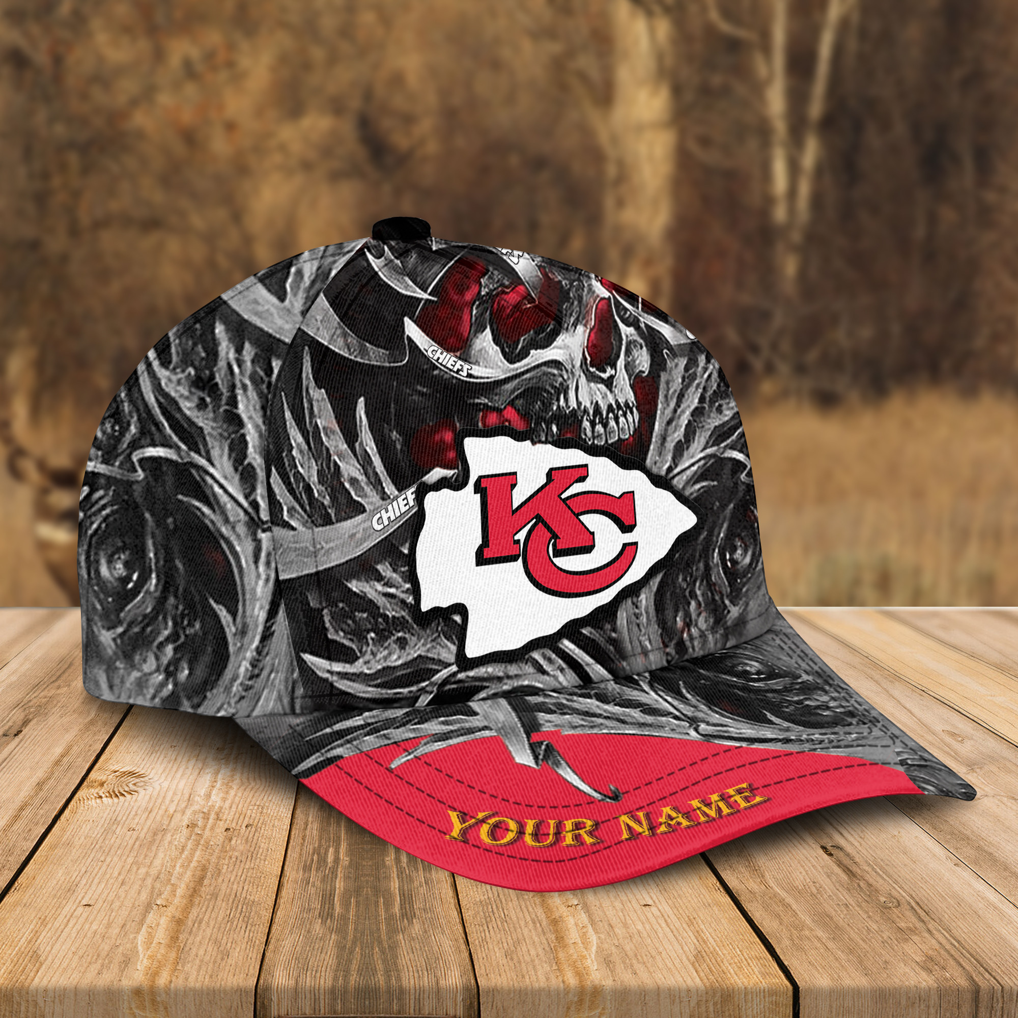 Adeenyc Kansas City Chiefs NFL 3D Classic Cap Personalized Gift For Fans