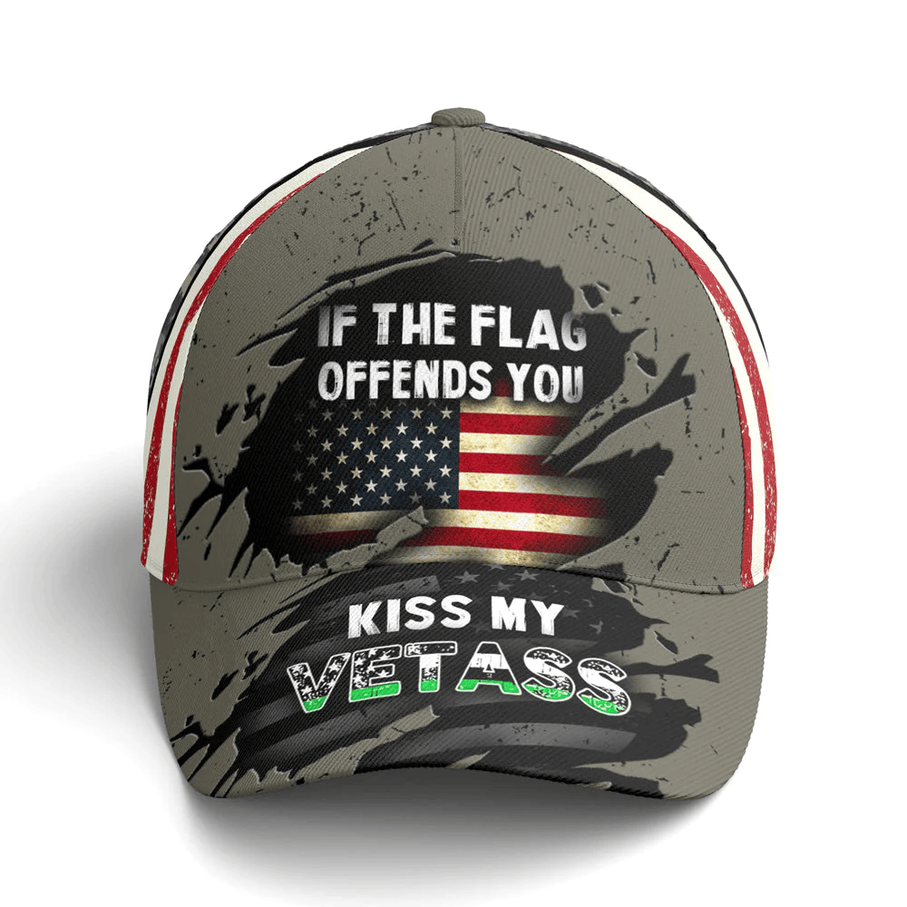 Adeenyc Kiss My Vetass Baseball Cap All Over Print Trucker Hats Custom Hats Gifts For Men & Women