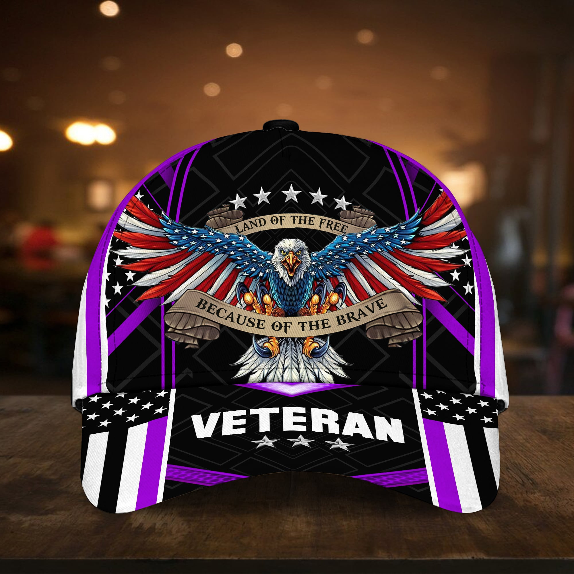 Adeenyc Land Of The Free U.S. Veteran 3D Cap  All Over Print Trucker Hats Custom Hats Gifts For Men & Women